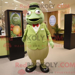 Oliven laks maskot kostume...