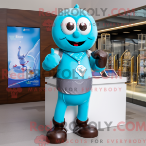 Disfraz de mascota de Cyan...