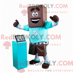 Cyan Chocolate Bar maskot...