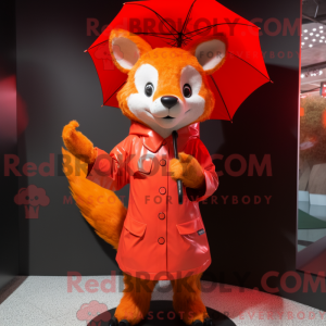 Red Fox mascot costume...