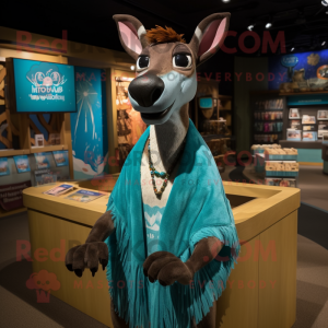 Teal Okapi mascotte kostuum...