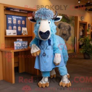Blå Buffalo maskot kostyme...