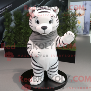 Máscara de tigre branco com...