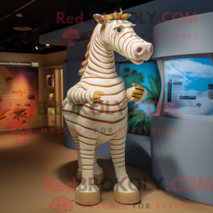 Tan Quagga maskotdraktfigur...