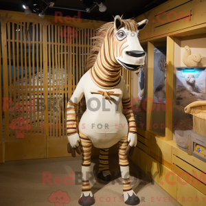 Tan Quagga mascottekostuum...