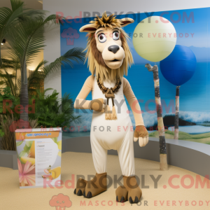 Tan Quagga maskot kostume...