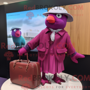 Magenta Pigeon Maskottchen...