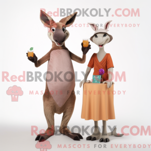 Kenguru-maskotkostyme kledd...