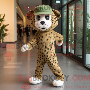 Oliven Cheetah maskot...