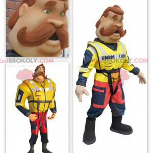 Mascotte de pompier de sauveteur côtier - Redbrokoly.com