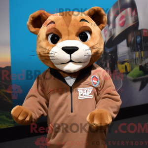 Bruin Puma-mascottekostuum...