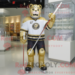 Gold Ice Hockey...