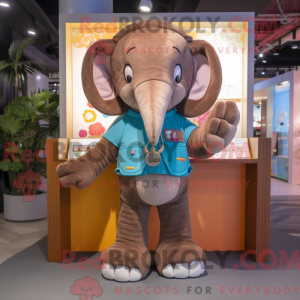 Brun elefant maskot drakt...