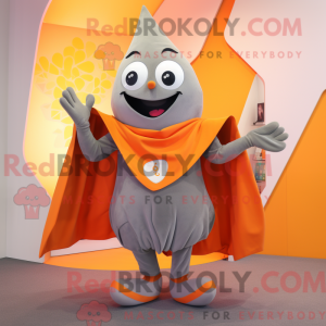 Grå orange maskot kostume...