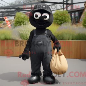 Black Petanque Ball mascot...