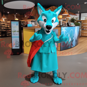 Turkis Dingo maskot kostume...