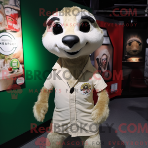 Cream Meerkat mascot...