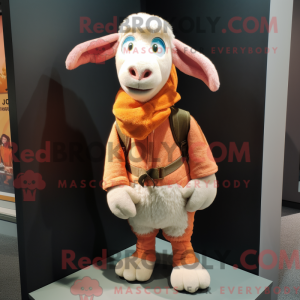 Peach Goat maskot kostume...
