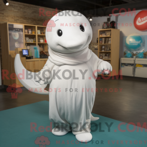 Gray Beluga Whale mascot...