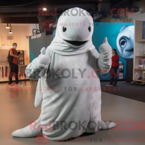 Gray Beluga Whale mascot...