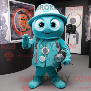Turquoise Camera mascot...