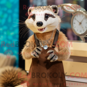 Bruin fret mascottekostuum...