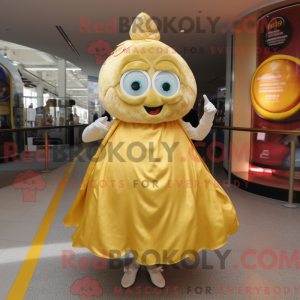 Gold Oyster maskot kostume...