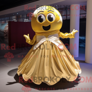 Gold Oyster mascot costume...