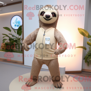 Beige dovendyr maskot...