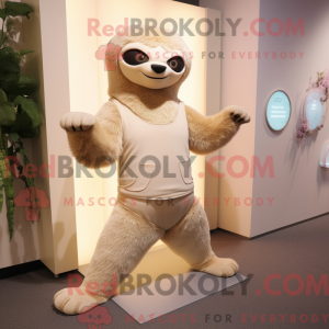 Beige dovendyr maskot...