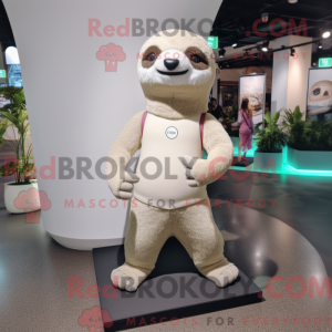 Beige dovendyr maskot...