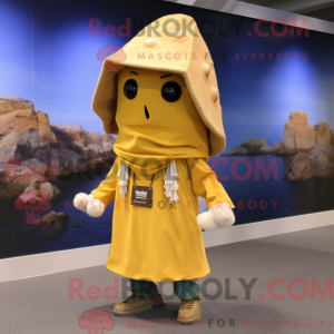 Gold Aglet maskot kostyme...
