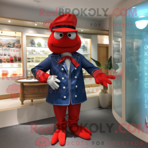 Kreeft mascotte kostuum...