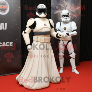 Hvid Gi Joe maskot kostume...