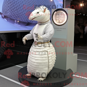 White Armadillo mascot...