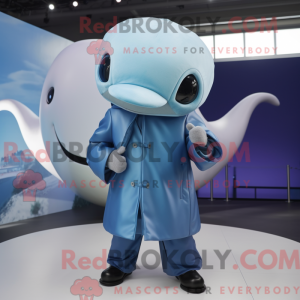 Silver Blue Whale mascot...