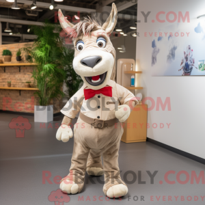 Mascotte d âne beige...