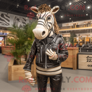Tan Zebra-maskotdraktfigur...