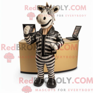 Tan Zebra-mascottekostuum...