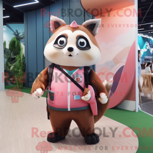 Peach Raccoon Maskottchen...