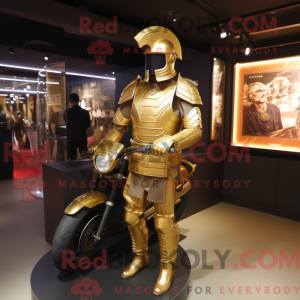 Gold Roman Soldier mascot...