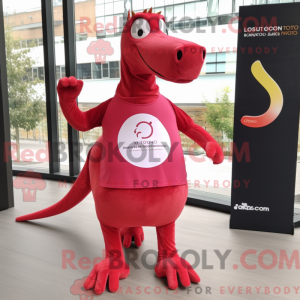 Personaggio mascotte rosso...