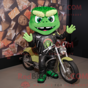 Grøn Nachos maskot kostume...