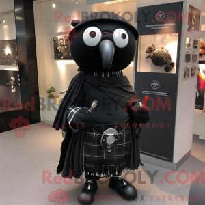Sort sækkepibe maskot...