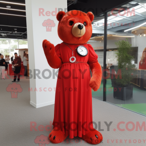 Máscara de urso vermelho...