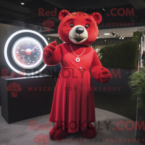 Red Bear mascot costume...