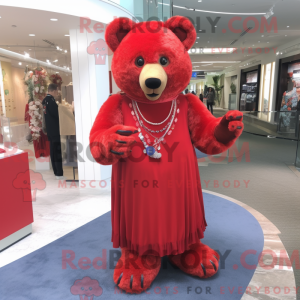 Máscara de urso vermelho...
