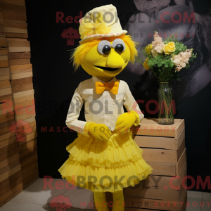 Yellow Scarecrow mascot...
