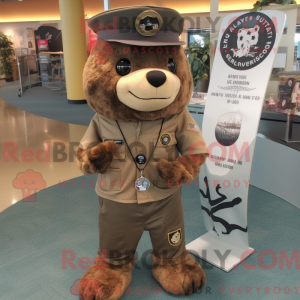 Brun Navy Seal maskot...