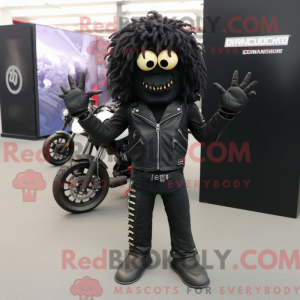 Sort Medusa maskot kostume...